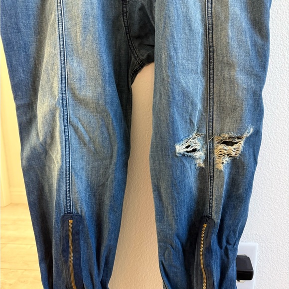 NWT Sandrine Rose x Free People Distressed Denim Boiler Jumpsuit Size: S - Picture 7 of 8